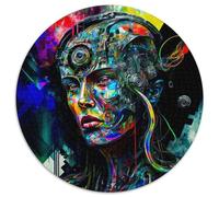 Adult Jigsaw Puzzles 1000 Pieces Color Warriors Round Cardboard Puzzles for Mother'S Day,Birthdays,Christmas 67.5x67.5 cm