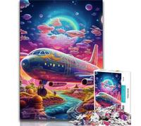 Adult Jigsaw Puzzles 1000 Pieces Colorful Airplane,Decompressing Intellectual Educational Toy Is Ideal As Gifts for The Whole Family (38x26cm)