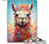 Adult Jigsaw Puzzles 1000 Pieces Colorful Alpacas cardboard Puzzles size : 38x26cm Brain Teaser Game for Teenagers, Perfect