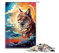 Adult Jigsaw Puzzles 1000 Pieces Colorful And Handsome Cat Home Decoration Puzzle Toys Deal As Gifts for The Whole Family 75x50cm