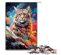 Adult Jigsaw Puzzles 1000 Pieces Colorful And Handsome Cat Home Decoration Puzzle Toys Deal As Gifts for The Whole Family 75x50cm