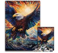 Adult Jigsaw Puzzles 1000 Pieces Colorful Art Eagle Jigsaw Puzzles for Adults High-Difficulty Brain Teaser for Teenagers 50x75CM/19.68x29.52inch