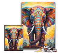 Adult Jigsaw Puzzles 1000 Pieces Colorful Art Elephant Impossible Jigsaw Puzzles for Adults 50x75 cm Educational Brain Teaser, Artistic Home & Office Decor, 14+ Age
