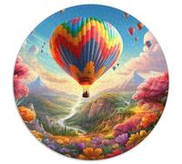 Adult Jigsaw Puzzles 1000 Pieces Colorful Art Hot Air Balloon Paper Jigsaw Challenging Brain Teaser,Family Activity,Home Decor, (Size 67.5x67.5cm)