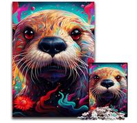 Adult Jigsaw Puzzles 1000 Pieces Colorful Art Otter Jigsaw Puzzles for Adults High-Difficulty Brain Teaser for Teenagers 50x75CM/19.68x29.52inch
