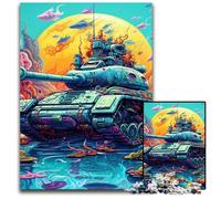 Adult Jigsaw Puzzles 1000 Pieces Colorful Art Tank Jigsaw Puzzles for Adults High-Difficulty Brain Teaser for Teenagers 50x75CM/19.68x29.52inch