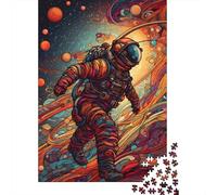 Adult Jigsaw Puzzles 1000 Pieces Colorful Astronaut 3 Wooden Puzzles for Adults Sustainable Puzzle Games 1000pcs (75x50cm)