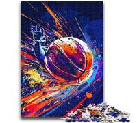 Adult Jigsaw Puzzles 1000 Pieces Colorful Basketball Puzzles for Teenagers,Stress Reliever Difficult Challenge Unique Home Decor And Gifts (38x26cm)