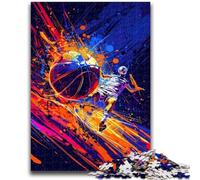 Adult Jigsaw Puzzles 1000 Pieces Colorful Basketball Teenager Puzzles,Stress Reliever Difficult Challenge Unique Home Decor And Gifts (38x26cm)