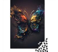 Adult Jigsaw Puzzles 1000 Pieces Colorful Butterfly Wooden Puzzle for Adults And Teenager Home Decoration Puzzle Toys 1000pcs (38x26cm)