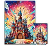 Adult Jigsaw Puzzles 1000 Pieces Colorful Castle Jigsaw Puzzles for Adults High-Difficulty Brain Teaser for Teenagers 26X38CM/10.23x14.96inch