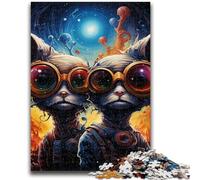 Adult Jigsaw Puzzles 1000 Pieces Colorful Chihuahua Adult Puzzles,Learning Educational Toys Family Games Unique Birthday And Gifts (26x38cm)