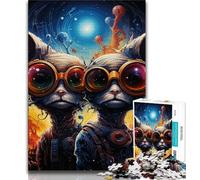 Adult Jigsaw Puzzles 1000 Pieces Colorful Chihuahua,Decompressing Intellectual Educational Toy Is Ideal As Gifts for The Whole Family (38x26cm)