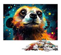 Adult Jigsaw Puzzles 1000 Pieces Colorful Cute Meerkat Puzzle for Adults Wood Jigsaw Home Decoration 1000 PCS(75x50cm)