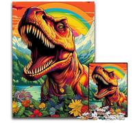 Adult Jigsaw Puzzles 1000 Pieces Colorful Dinosaur Jigsaw Puzzles for Adults High-Difficulty Brain Teaser for Teenagers 50x75CM/19.68x29.52inch