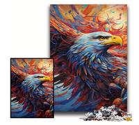 Adult Jigsaw Puzzles 1000 Pieces Colorful Eagle 1000-Piece Jigsaw Puzzle Challenging Brain Teaser for Teenager, Family Game Night Fun Size 50x75cm