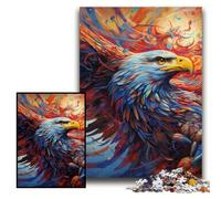 Adult Jigsaw Puzzles 1000 Pieces Colorful Eagle Impossible Jigsaw Puzzles for Adults 26x38 cm Educational Brain Teaser, Artistic Home & Office Decor, 14+ Age