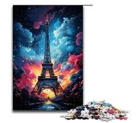 Adult Jigsaw Puzzles 1000 Pieces Colorful Eiffel Tower Home Decoration Puzzle Toys Deal As Gifts for The Whole Family 1000 PCS(75x50cm)