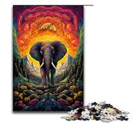 Adult Jigsaw Puzzles 1000 Pieces Colorful Elephant Home Decoration Puzzle Toys Deal As Gifts for The Whole Family 1000 PCS(75x50cm)