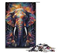Adult Jigsaw Puzzles 1000 Pieces Colorful Elephant Home Decoration Puzzle Toys Deal As Gifts for The Whole Family 1000 PCS(38x26cm)