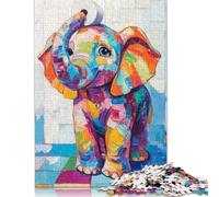 Adult Jigsaw Puzzles 1000 Pieces Colorful Elephant with Toilet Paper Wooden Puzzles for Teenagers Gifts For Family Fun & Game Night 1000pcs (75x50cm)