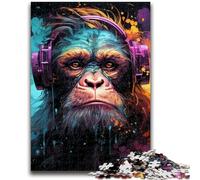 Adult Jigsaw Puzzles 1000 Pieces Colorful Monkey Adult Puzzles,Learning Educational Toys Family Games Unique Birthday And Gifts (75x50cm)