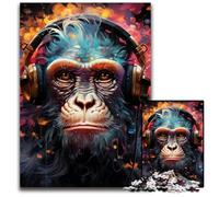 Adult Jigsaw Puzzles 1000 Pieces Colorful Monkey Difficult Puzzles for Adults Fun at Home Activities, Birthday Present, Travel Gifts 50x75CM/19.68x29.52inch