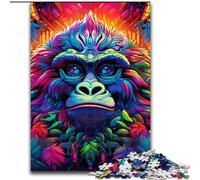 Adult Jigsaw Puzzles 1000 Pieces Colorful Monkey Jigsaw Challenging Brain Teaser for Teenagers, Perfect for Home Decor Or Gift (size : 50x75cm)