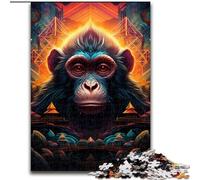Adult Jigsaw Puzzles 1000 Pieces Colorful Monkey Puzzle Brain Teaser Game for Teenagers, for Family Game Night (size : 50x75cm)