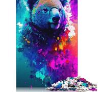 Adult Jigsaw Puzzles 1000 Pieces Colorful-painting-koala Wood Jigsaw Puzzles for Adults Educational Game Challenge Toy 1000pcs (75x50cm)