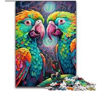 Adult Jigsaw Puzzles 1000 Pieces Colorful Parrot Jigsaw Puzzles for Adults, 1000 Piece Family Activity Game for Teenager, DIY Home Decor Brain Teaser Gift 26x38cm