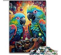 Adult Jigsaw Puzzles 1000 Pieces Colorful Parrot Jigsaw Puzzles for Adults, 1000 Piece Family Activity Game for Teenager, DIY Home Decor Brain Teaser Gift 26x38cm