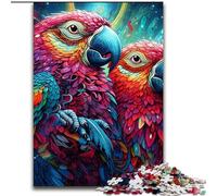 Adult Jigsaw Puzzles 1000 Pieces Colorful Parrot Jigsaw Puzzles for Adults, 1000 Piece Family Activity Game for Teenager, DIY Home Decor Brain Teaser Gift 26x38cm