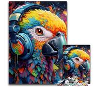 Adult Jigsaw Puzzles 1000 Pieces Colorful Parrot Jigsaw Puzzles for Adults High-Difficulty Brain Teaser for Teenagers 26X38CM/10.23x14.96inch