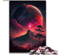 Adult Jigsaw Puzzles 1000 Pieces Colorful Planet Mountains Made of Wood, Interactive Family Game, Suitable for Ages 14+ 50x75cm for Family Interactive Game