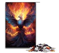Adult Jigsaw Puzzles 1000 Pieces Colorful Psychedelic Flame Phoenix Home Decoration Puzzle Toys Deal As Gifts for The Whole Family 1000 PCS(75x50cm)