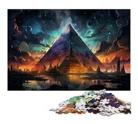 Adult Jigsaw Puzzles 1000 Pieces Colorful Psychedelic Illustration of A Louvre The Jigsaw Puzzle with Matching Poster And Trivia Sheet 1000 PCS(75x50cm)