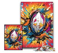 Adult Jigsaw Puzzles 1000 Pieces Colorful Rugby Puzzles for Adults 26x38 cm Brain Challenge Game for Teenagers & Family Interaction
