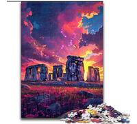 Adult Jigsaw Puzzles 1000 Pieces Colorful Stonehenge Puzzle Challenging Brain Teaser, Family Activity, Home Decor, (size : 26x38cm)