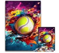 Adult Jigsaw Puzzles 1000 Pieces Colorful Tennis cardboard Jigsaw Brain Teaser Game, Interactive Family Game, Suitable for Ages 14+ 26X38CM/10.23x14.96inch