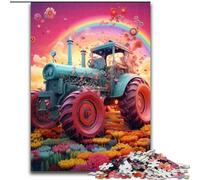 Adult Jigsaw Puzzles 1000 Pieces Colorful Tractor 1000Pc Adults Jigsaw Puzzle Challenging Brain Teaser, Family Game Night (Size 26x38 cm)
