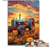 Adult Jigsaw Puzzles 1000 Pieces Colorful Tractor Impossible Jigsaw Puzzles for Adults size 26x38cm Brain Teaser & Home Decor, Perfect