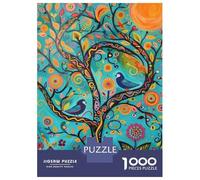 Adult Jigsaw Puzzles 1000 Pieces Colorful Tree Art Print-4 Puzzle for Adults Anti-Stress Toys Difficult Hard Great Gift for Gaming 38x26cm/1000pcs