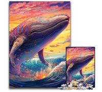 Adult Jigsaw Puzzles 1000 Pieces Colorful Whale Jigsaw Puzzles Brain Challenge, for Teenagers & Home Decor 50x75CM/19.68x29.52inch