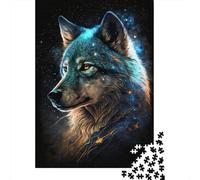 Adult Jigsaw Puzzles 1000 Pieces Colour Galaxy Wolf Paper Jigsaw Puzzles for Adults Educational Game Challenge Toy 1000pcs (38x26cm)