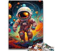 Adult Jigsaw Puzzles 1000 Pieces Colourful Astronauts Adult Puzzles,Learning Educational Toys Family Games Unique Birthday And Gifts (26x38cm)