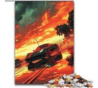 Adult Jigsaw Puzzles 1000 Pieces Colourful Classic Sports Cars Made of Wood, Interactive Family Game, Suitable for Ages 14+ 50x75cm for Family Interactive Game