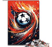 Adult Jigsaw Puzzles 1000 Pieces Colourful Football Jigsaw Puzzles Made of Wood,Develops Hand-Eye Coordination Skills, Perfect for Birthday Gifts 1000pcs(50x75cm)