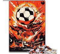 Adult Jigsaw Puzzles 1000 Pieces Colourful Football Made of Wood, Fun Activity for at Home 50x75cm Engaging Family Game Night Activity