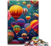 Adult Jigsaw Puzzles 1000 Pieces Colourful Hot Air Balloons Adult Puzzles,Learning Educational Toys Family Games Unique Birthday And Gifts (75x50cm)